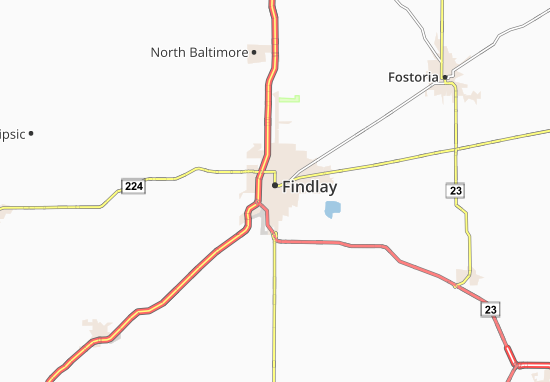 Karte Stadtplan Findlay