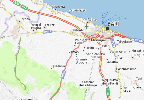 Karte Stadtplan Crocifisso d&#x27;Auricarro