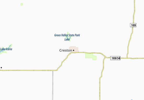 Karte Stadtplan Creston