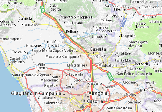 Kaart Plattegrond Macerata Campania