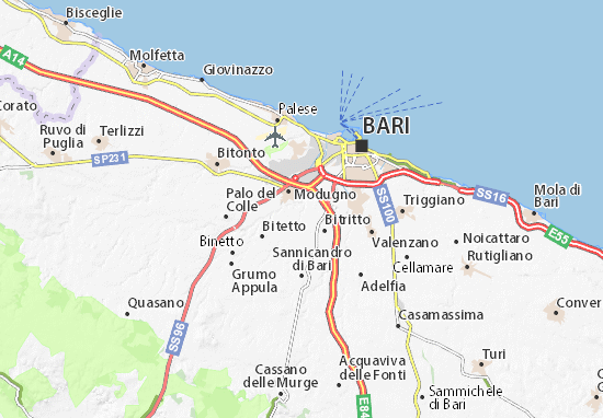 Karte Stadtplan San Felice in Balsignano