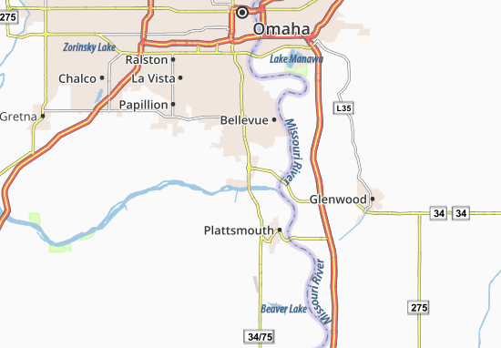 Karte Stadtplan La Platte