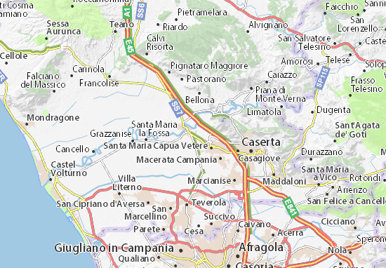 Karte Stadtplan Capua
