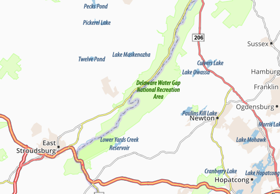 Mapa Flatbrookville