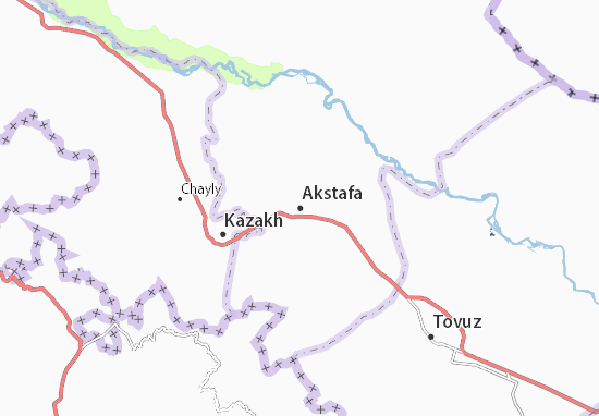 Karte Stadtplan Akstafa