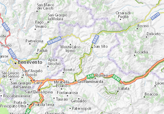 Kaart Plattegrond Ariano Irpino