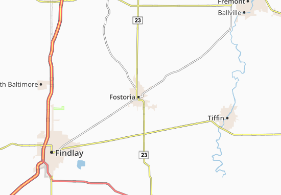 Karte Stadtplan Fostoria