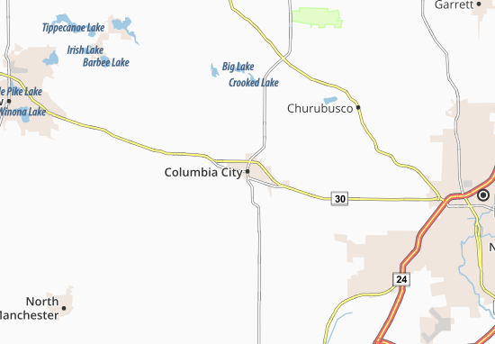 Karte Stadtplan Columbia City