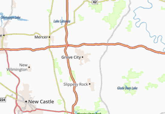 Kaart Plattegrond Grove City
