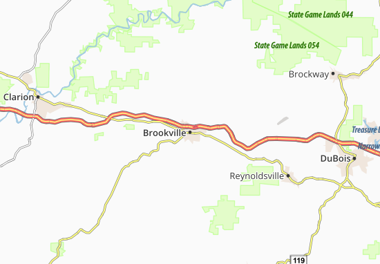 Kaart Plattegrond Brookville