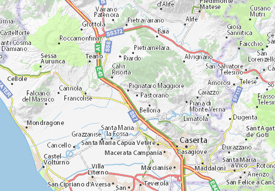 Karte Stadtplan Pastorano