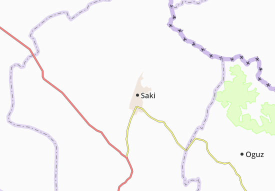 Karte Stadtplan Saki