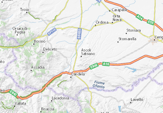 Karte Stadtplan Ascoli Satriano