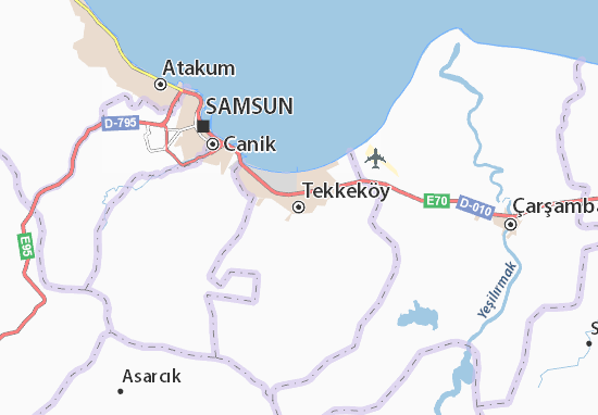 Karte Stadtplan Tekkeköy