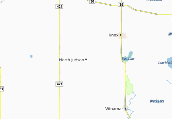 Kaart Plattegrond North Judson