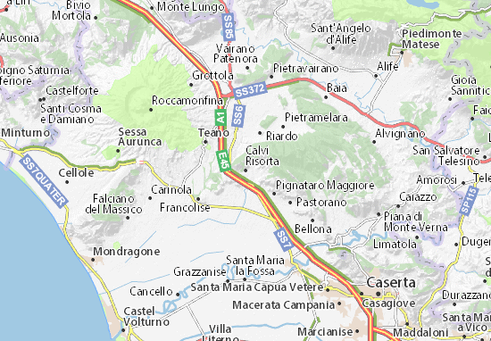 Karte Stadtplan Calvi Risorta