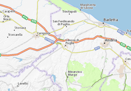 Mapas-Planos Canosa di Puglia