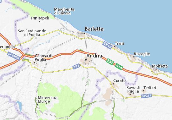 Karte Stadtplan Andria