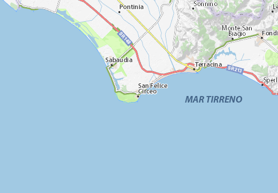 Kaart Plattegrond San Felice Circeo