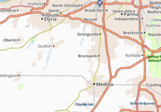 Kaart Plattegrond Valley City