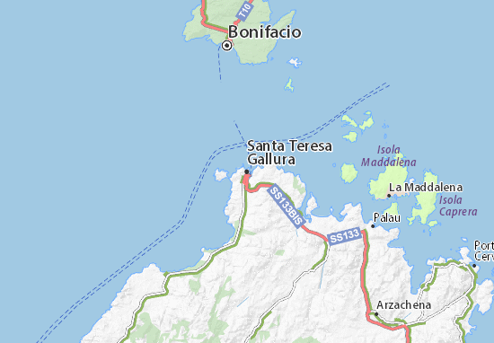 Carte-Plan Santa Teresa Gallura