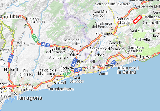 Santa Oliva Map