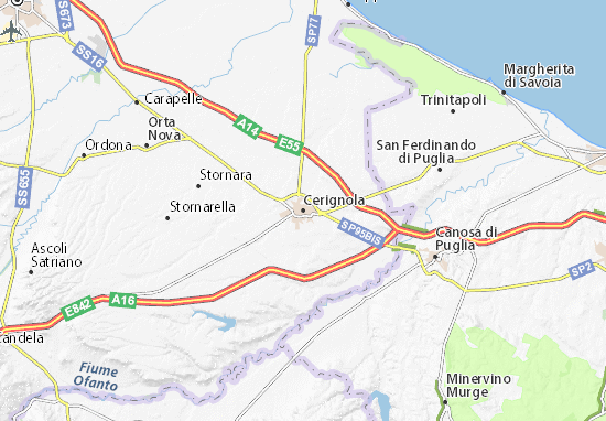 Karte Stadtplan Cerignola