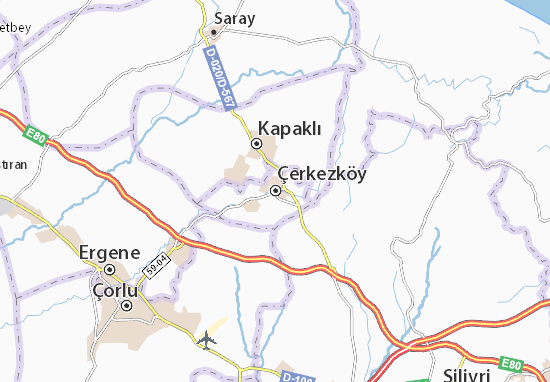 Kaart Plattegrond Çerkezköy