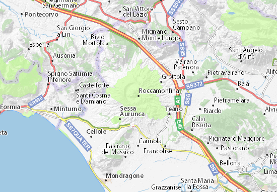 Karte Stadtplan Roccamonfina