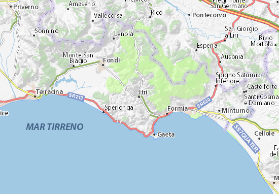 Karte Stadtplan Itri