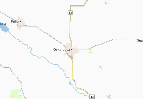 Kaart Plattegrond Oskaloosa