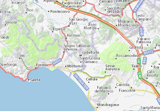 Karte Stadtplan Santi Cosma e Damiano