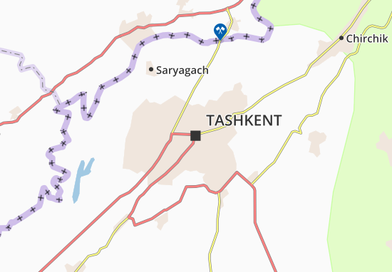 Kaart Plattegrond Tashkent