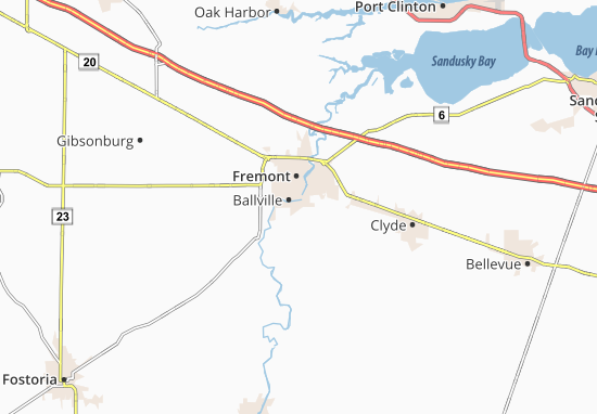 Mapa Ballville