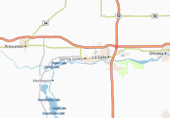 Kaart Plattegrond Spring Valley