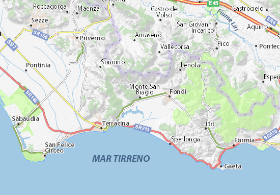 Kaart Plattegrond Monte San Biagio