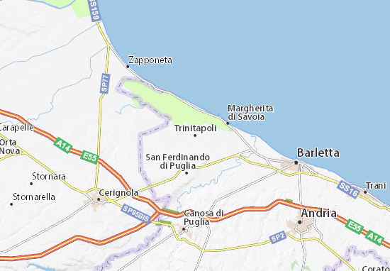 Karte Stadtplan Trinitapoli