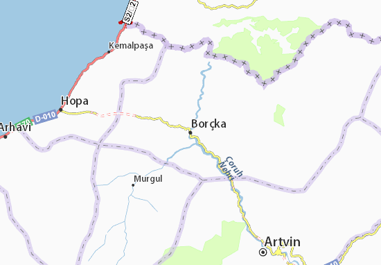 Kaart Plattegrond Borçka