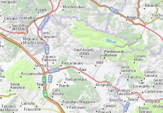 Karte Stadtplan Sant&#x27;Angelo d&#x27;Alife
