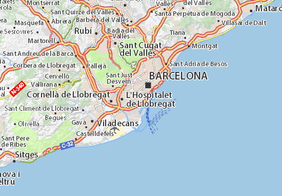 Kaart Plattegrond Barcelona