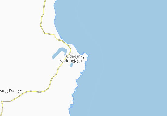 Mapa Odaejin-Nodongjagu
