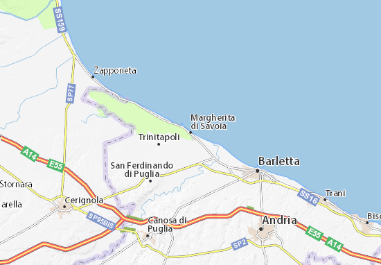 Karte Stadtplan Margherita di Savoia