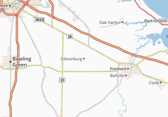 Kaart Plattegrond Gibsonburg