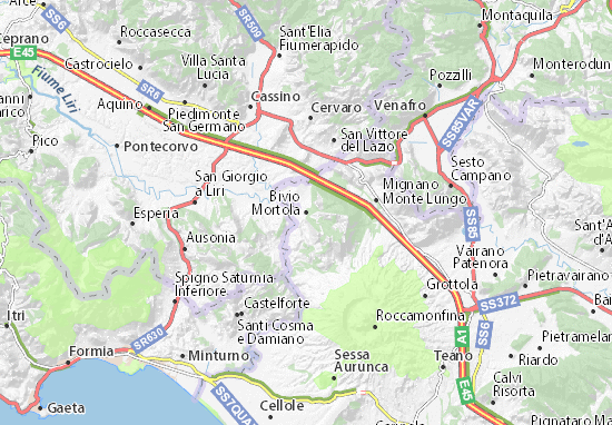Karte Stadtplan Bivio Mortola