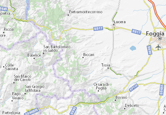 Karte Stadtplan Biccari