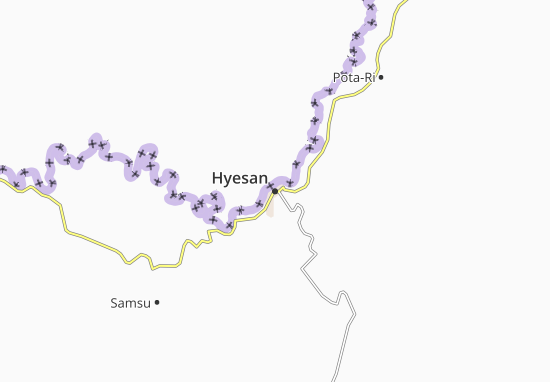 Kaart Plattegrond Hyesan