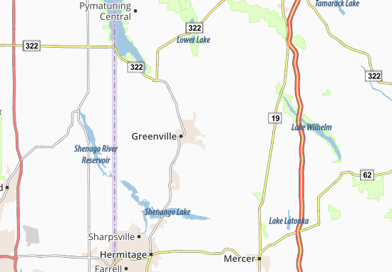 Karte Stadtplan Greenville East