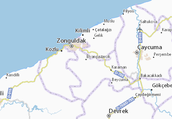 Kaart Plattegrond Elvanpazarcık