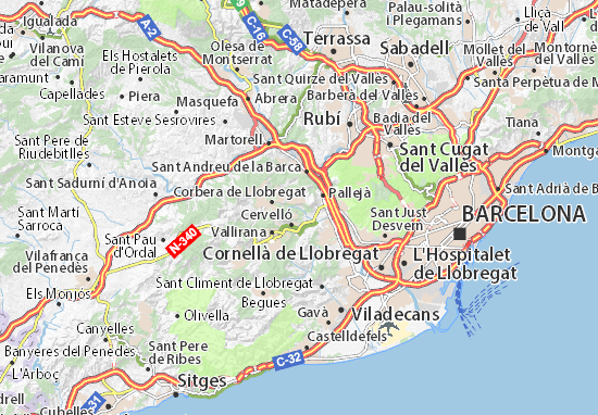 La Palma de Cervelló Map