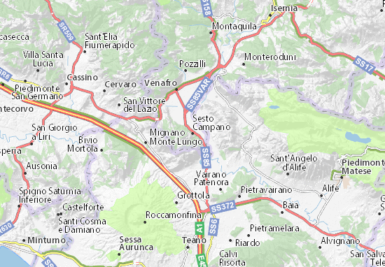 Kaart Plattegrond Sesto Campano